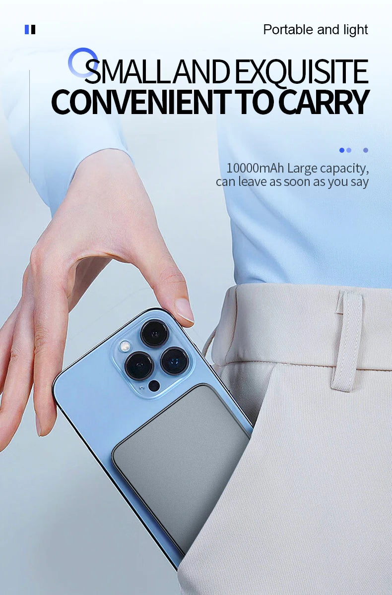 New Ultra thin Alloy Magnetic Powerbank Magnetic 20,000mah